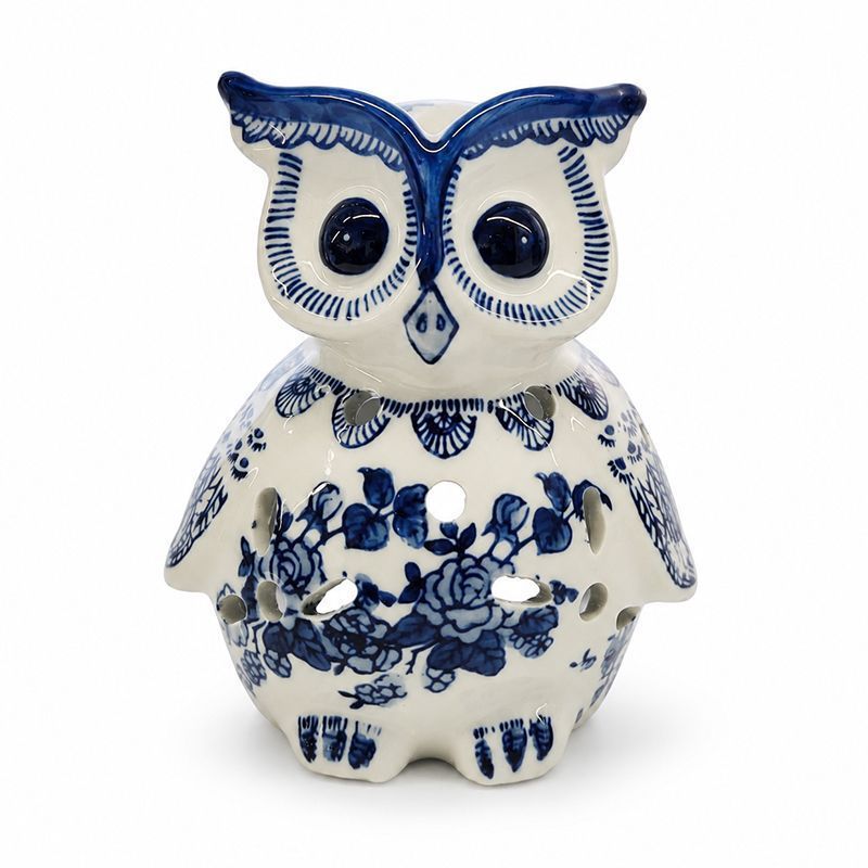 Candle Holder Decor - Owl ceramic ornament, new Chinese desktop