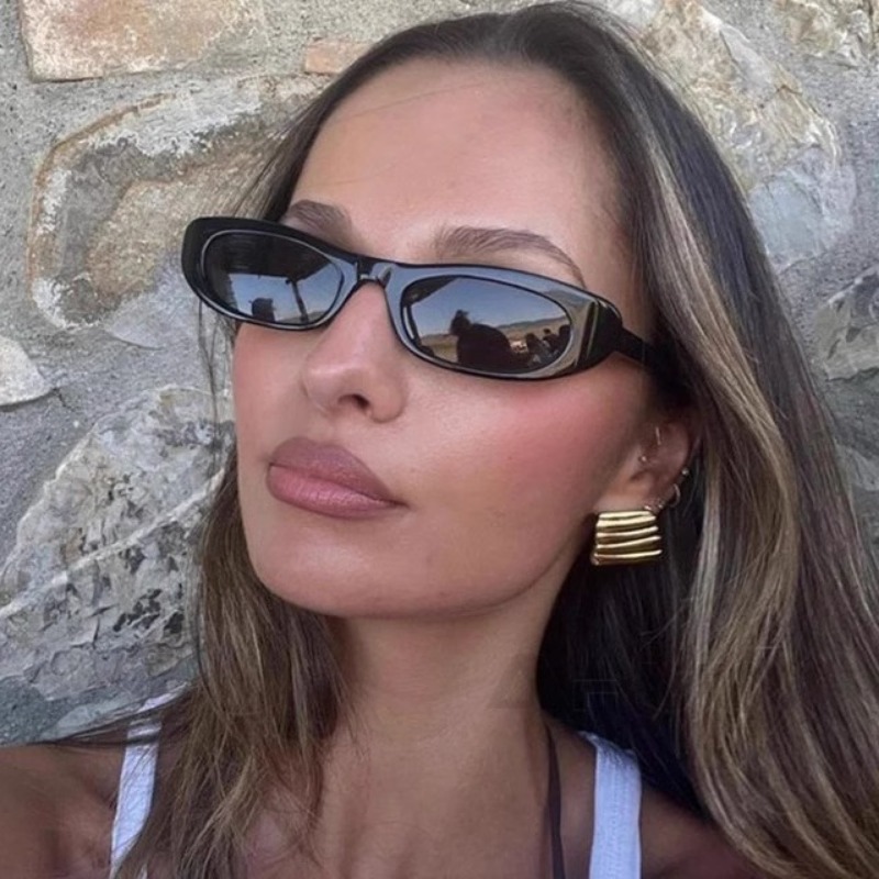 Decorative Mirror - Small Frame Oval Sunglasses Women Brand