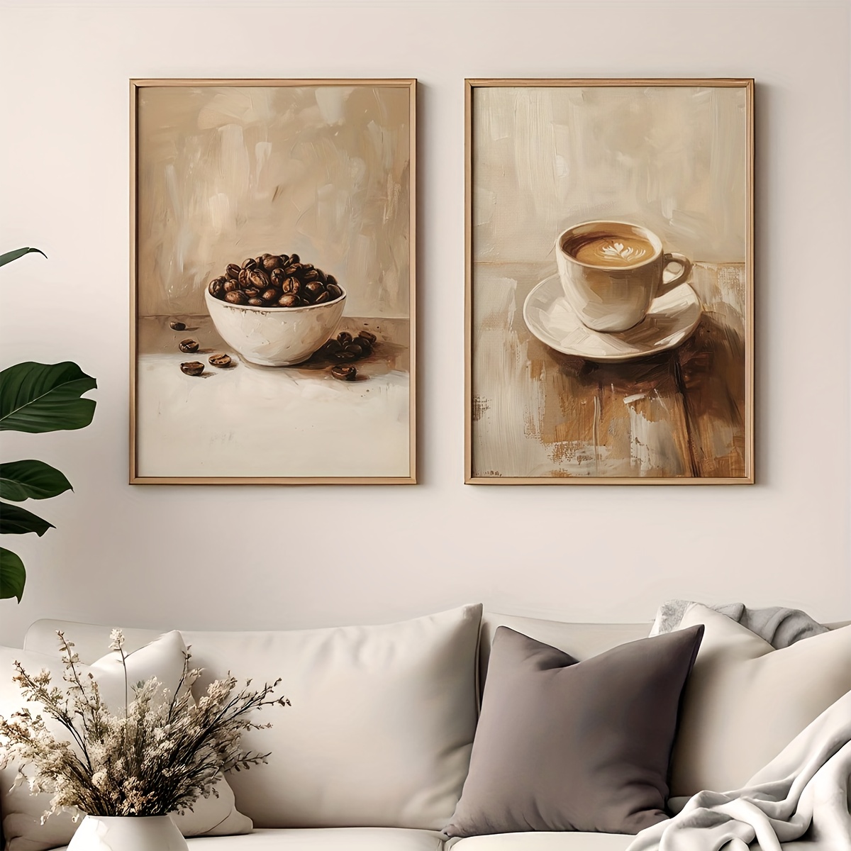 2pcs/set Coffee Cups and Coffe - огляд і ціна Abstract Canvas Set