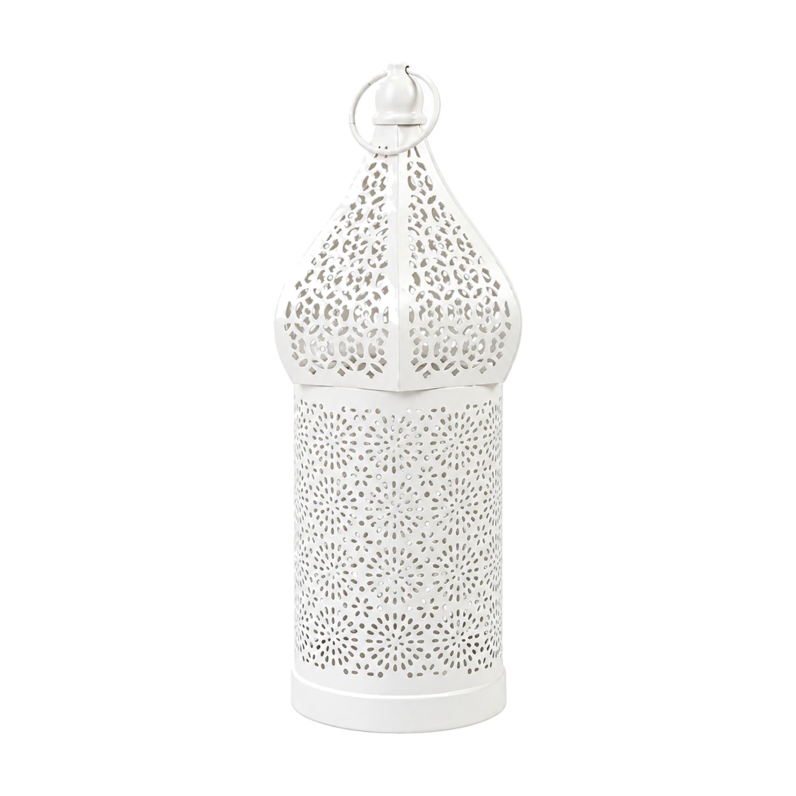 White Iron Moroccan Lantern Ca - огляд і ціна Candle Holder Decor