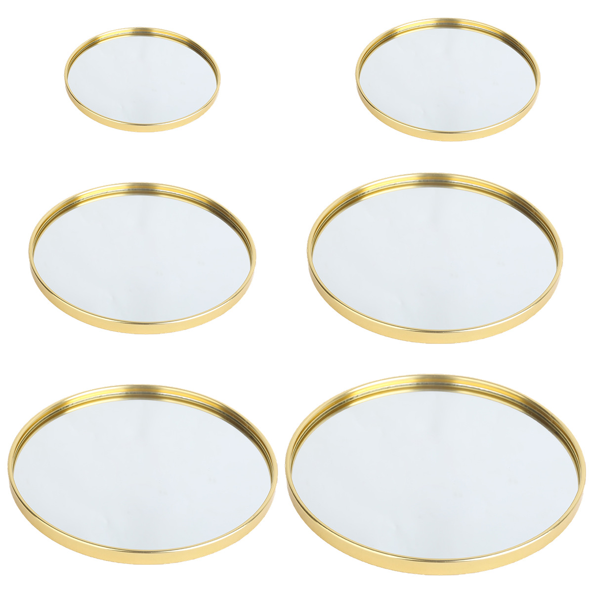 Gold‑Toned Round Mirror Tray,  - огляд і ціна Decorative Mirror