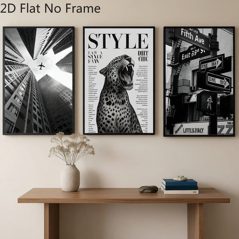 （NO Frame 3PCS）-2D Flat, 2D/FL - огляд і ціна Abstract Canvas Set
