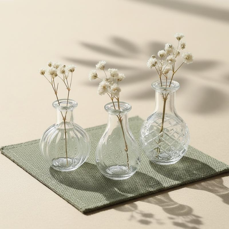 {#} 1Pcs Miniature Glass Vase  - огляд і ціна Vase Decor