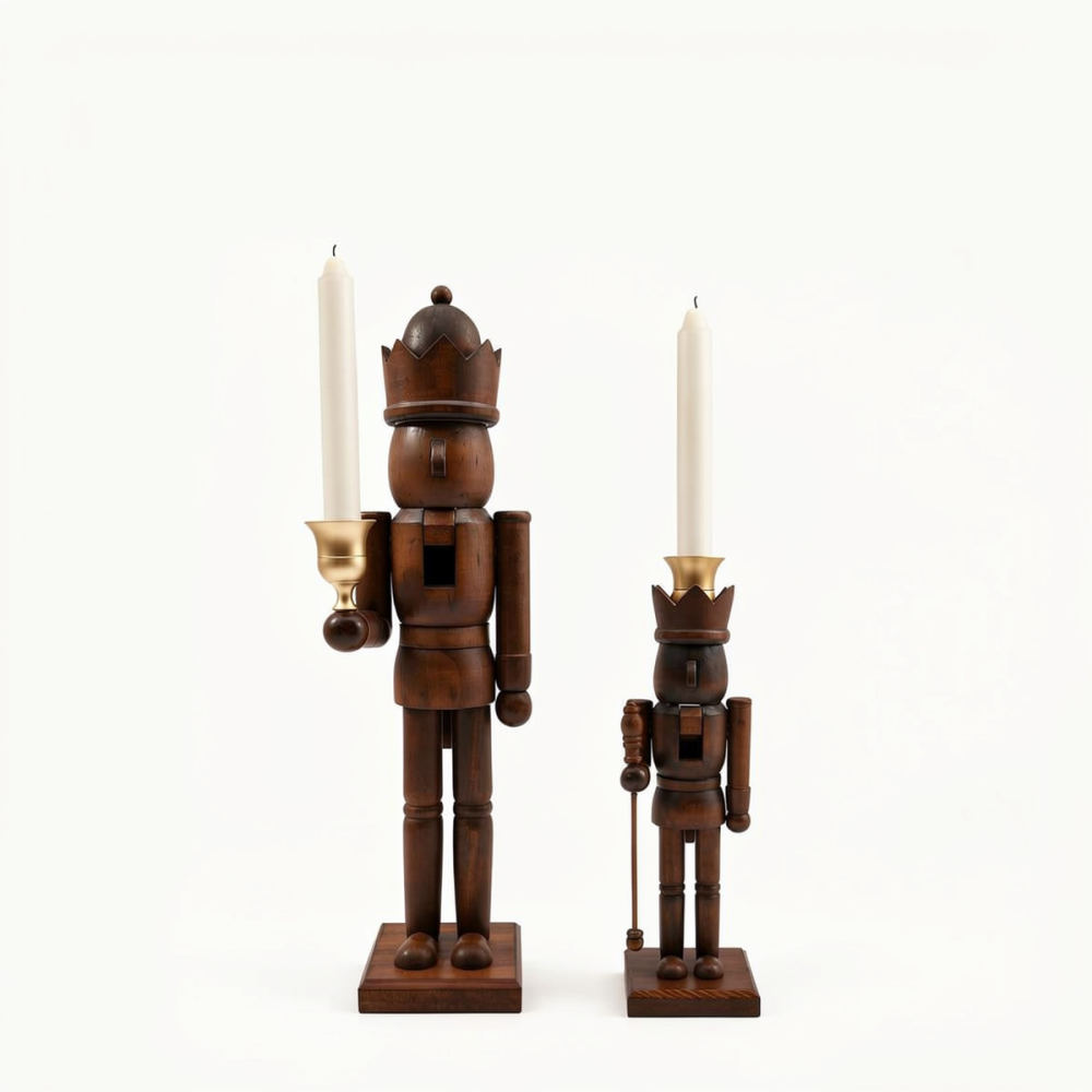 Vintage Style Nutcracker With  - огляд і ціна Candle Holder Decor