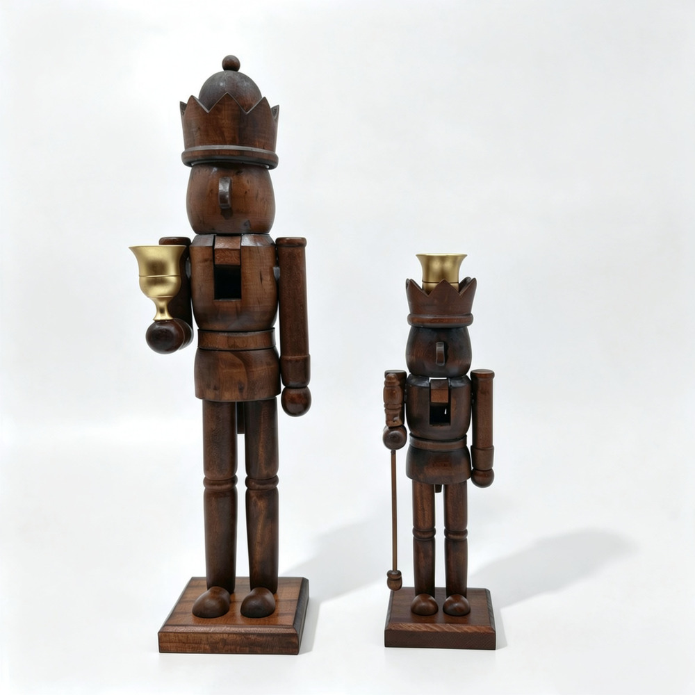 Vintage Style Nutcracker With  - огляд і ціна Candle Holder Decor