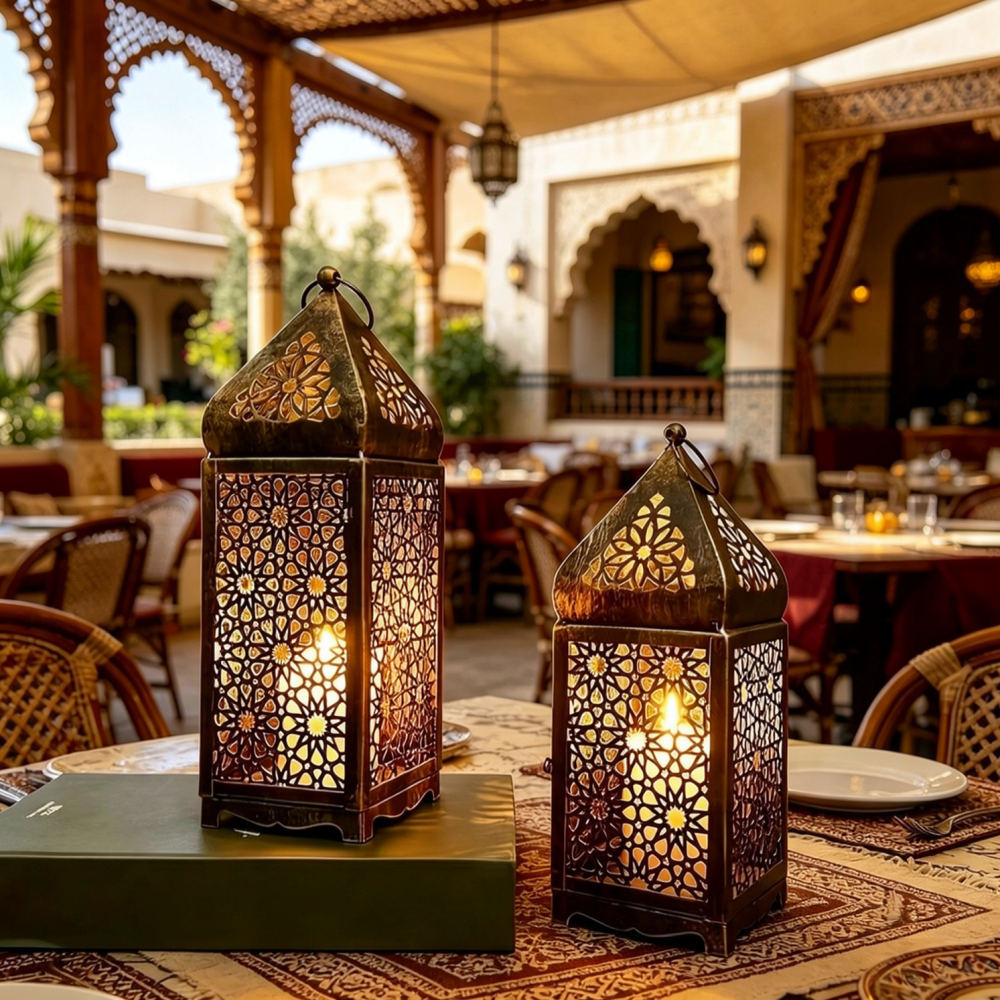 Rustic Moroccan Iron Candle La - огляд і ціна Candle Holder Decor