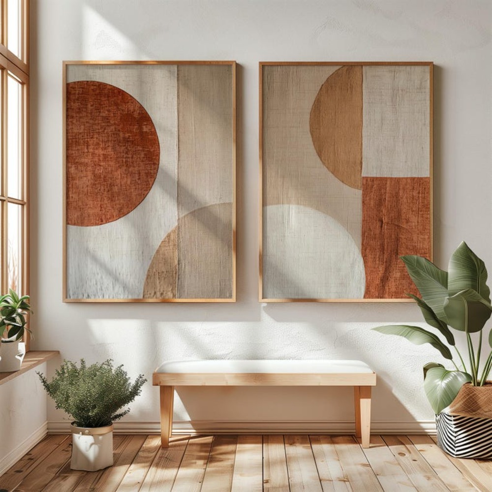 2pcs frameless Canvas Painting - огляд і ціна Abstract Canvas Set