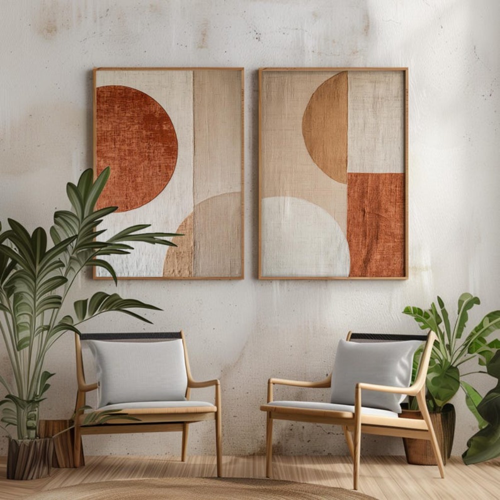 2pcs frameless Canvas Painting - огляд і ціна Abstract Canvas Set