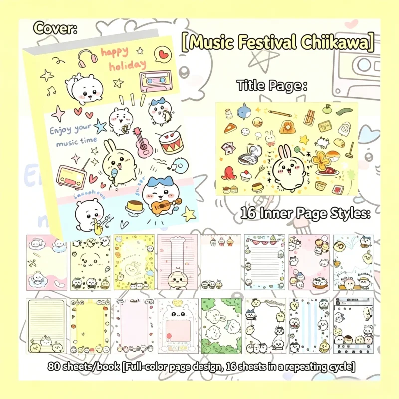 Chiikawa Cute Notebook 80 Shee - огляд і ціна Wall Sticker