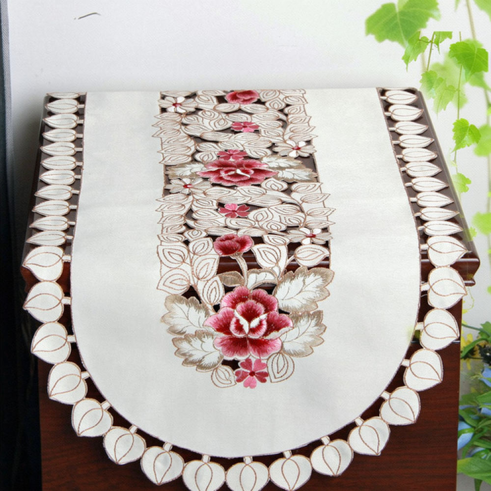 Elegant Floral Embroidered Tab - огляд і ціна Table Runner