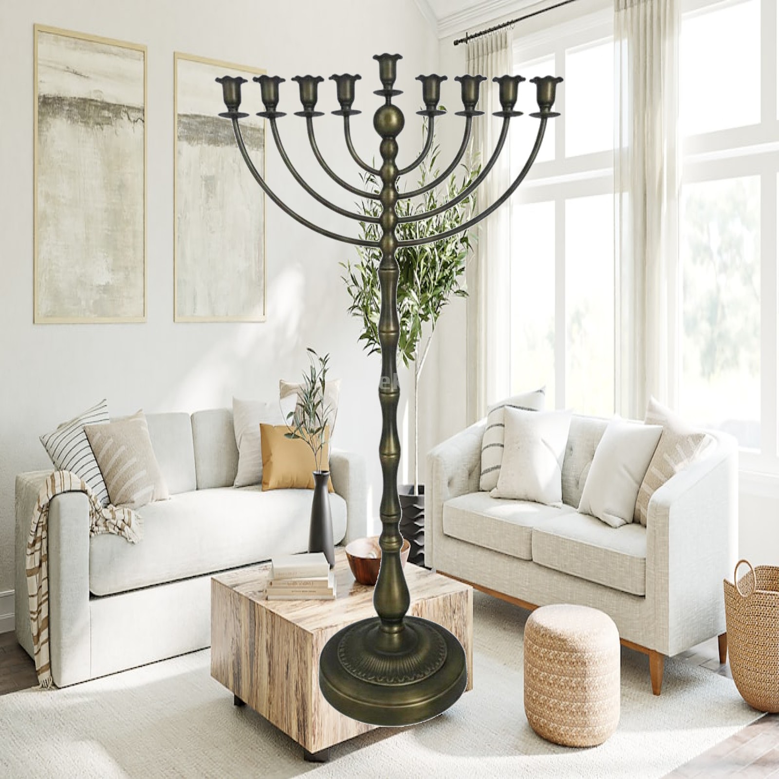 Tall Bronze Candelabra Floor S - огляд і ціна Candle Holder Decor