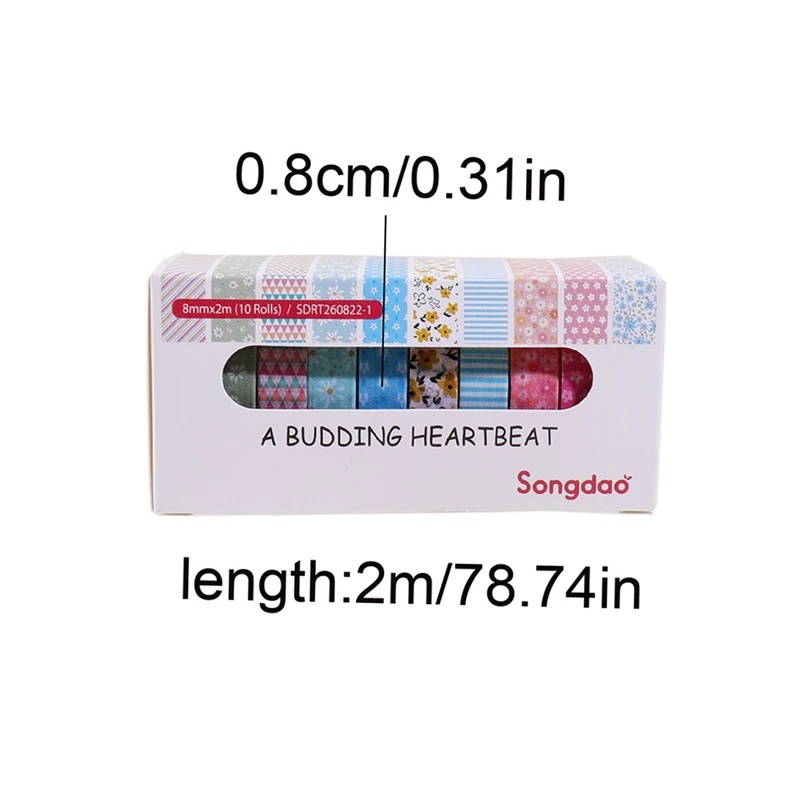 10 Rolls Floral Pastel Washi T - огляд і ціна Wall Sticker