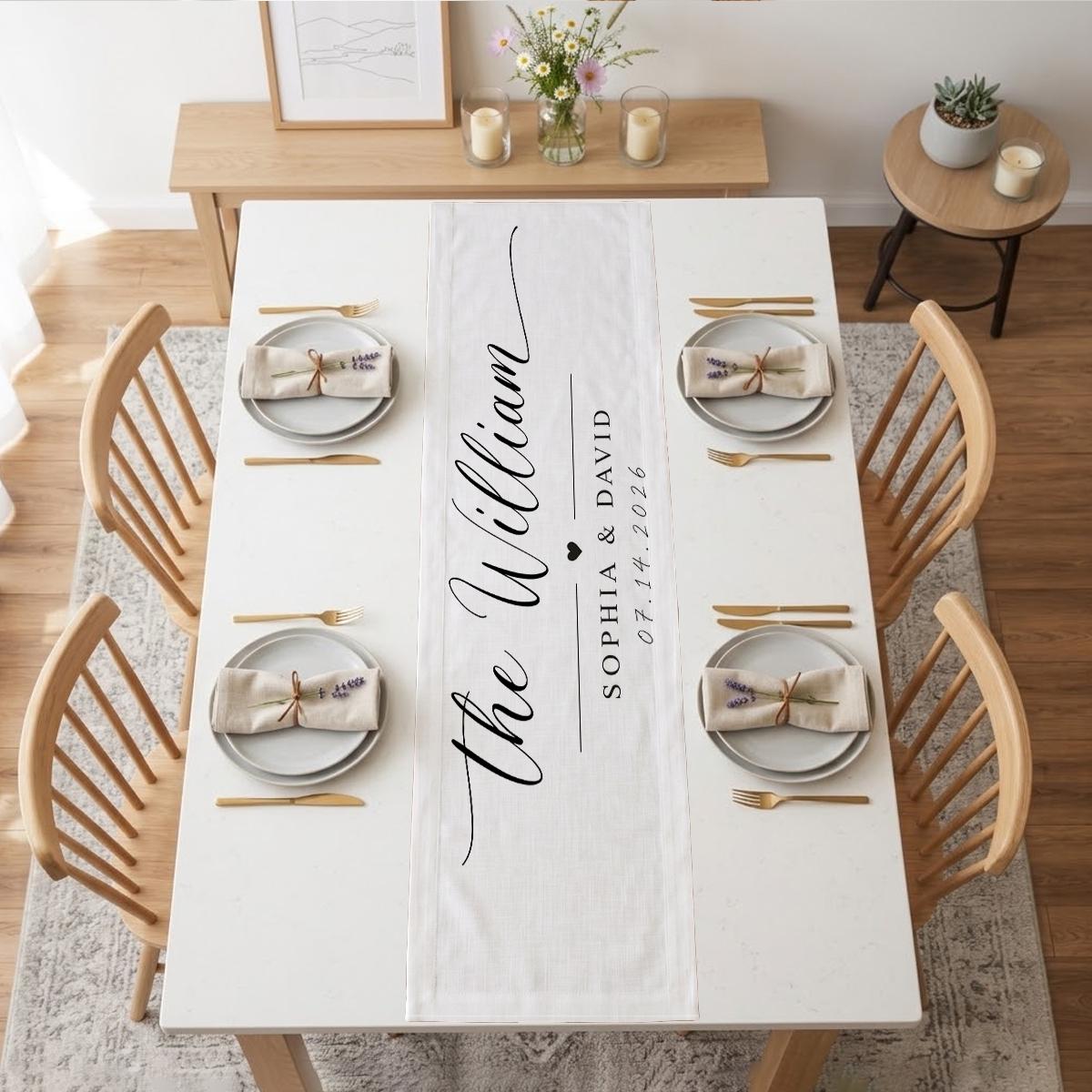 Custom Personalized Wedding Ta - огляд і ціна Table Runner
