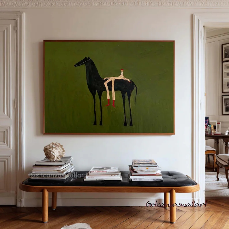 Modern Abstract Western Horse  - огляд і ціна Interior Design Living Room