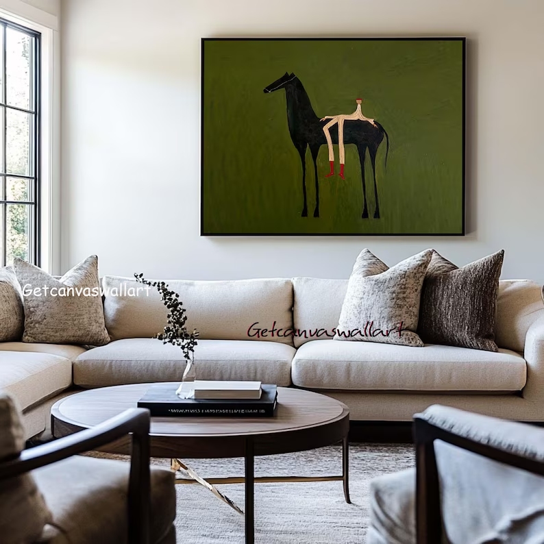 Modern Abstract Western Horse  - огляд і ціна Interior Design Living Room