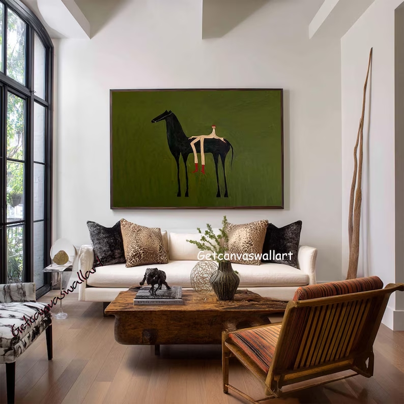 Modern Abstract Western Horse  - огляд і ціна Interior Design Living Room