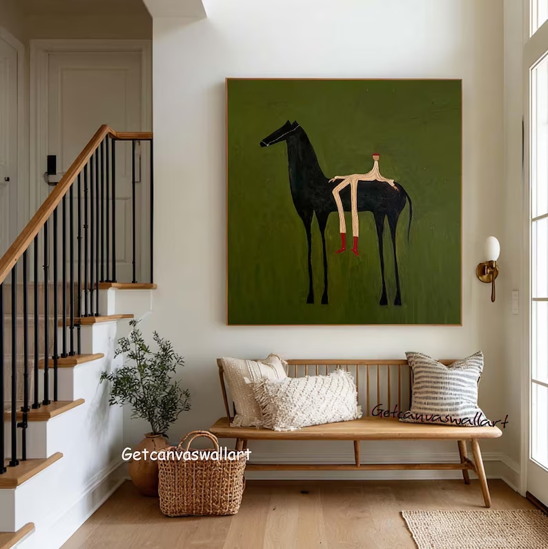 Modern Abstract Western Horse  - огляд і ціна Interior Design Living Room