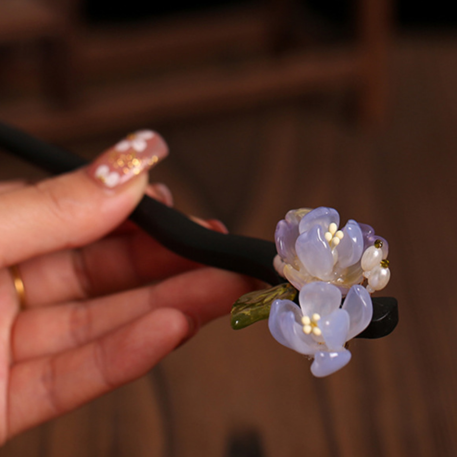 Vintage Wooden Flower Hairpin  - огляд і ціна Vase Decor